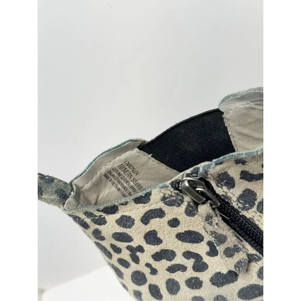 Caslon Aidy Boots Size 10 Water Resistant Suede Leather Leopard ‎ Print Booties